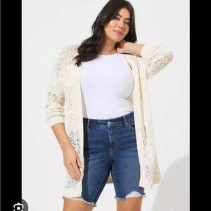 3X - torrid Open Stitch Cardigan